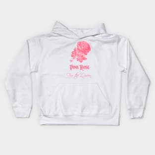 Pink Rose Flower for The Queen Kids Hoodie